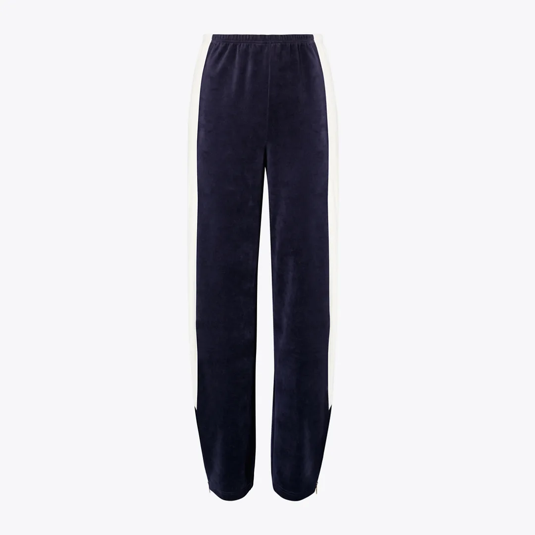 Colorblock Velour Sweatpant by Tory Burch