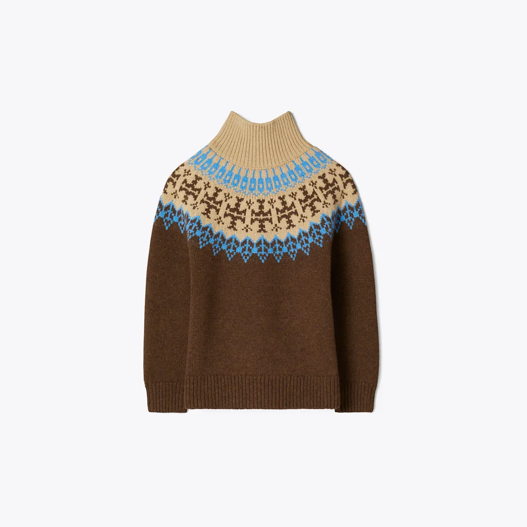 Fair Isle Wool Sweater by Tory Burch