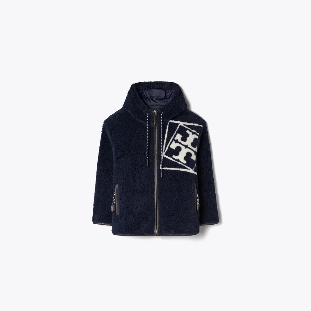 Logo Fleece Jacket by Tory Burch