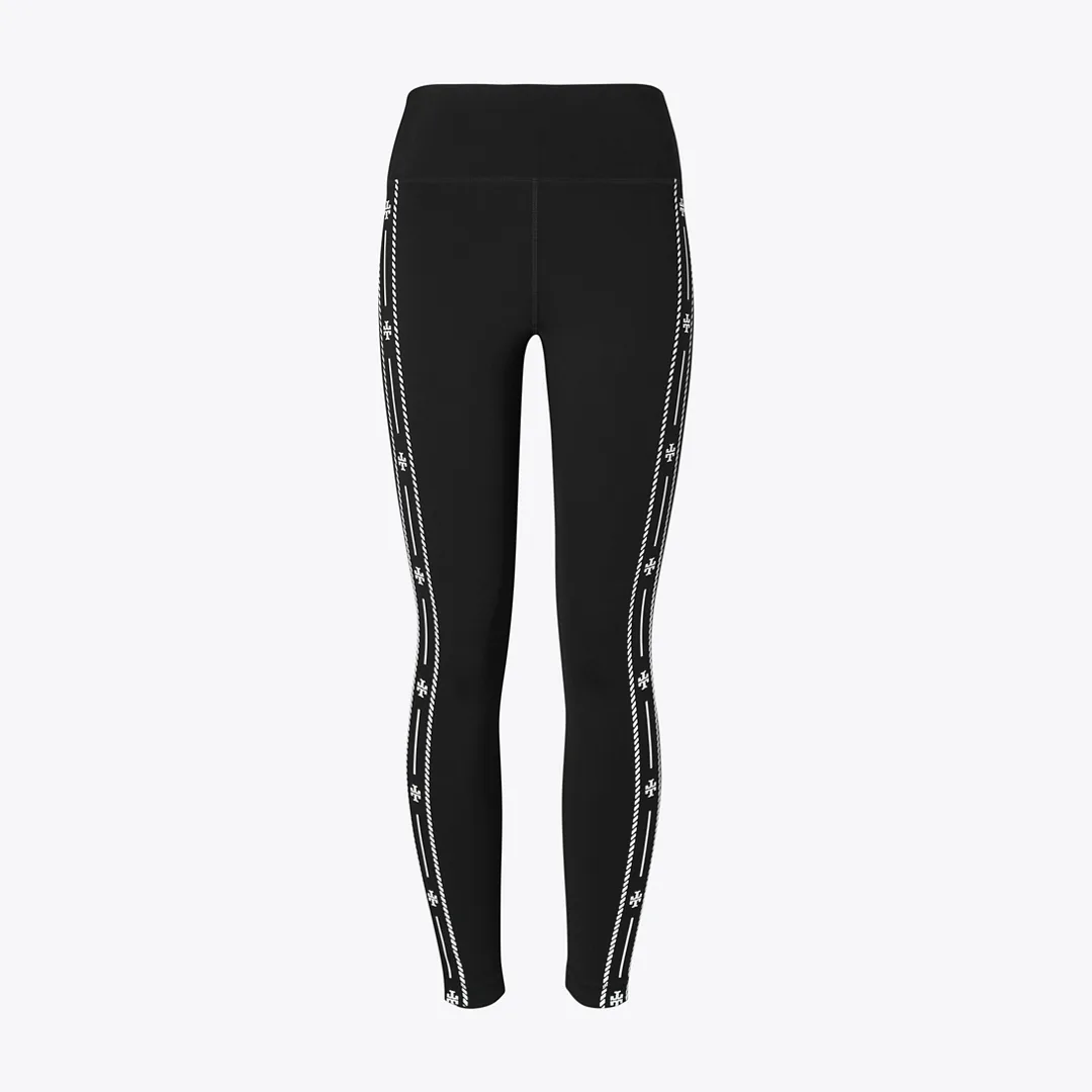 Compression Logo Trim Legging by Tory Burch