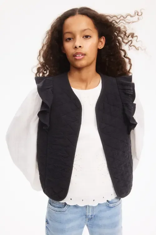 Flounced Cotton Muslin Waistcoat by H&M