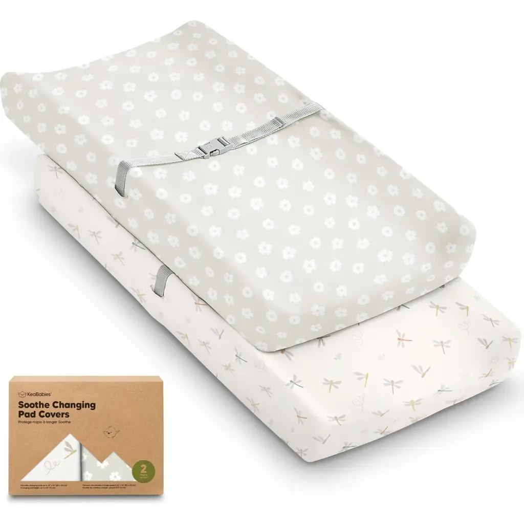 2-Pack Soothe Changing Pad Covers by KeaBabies