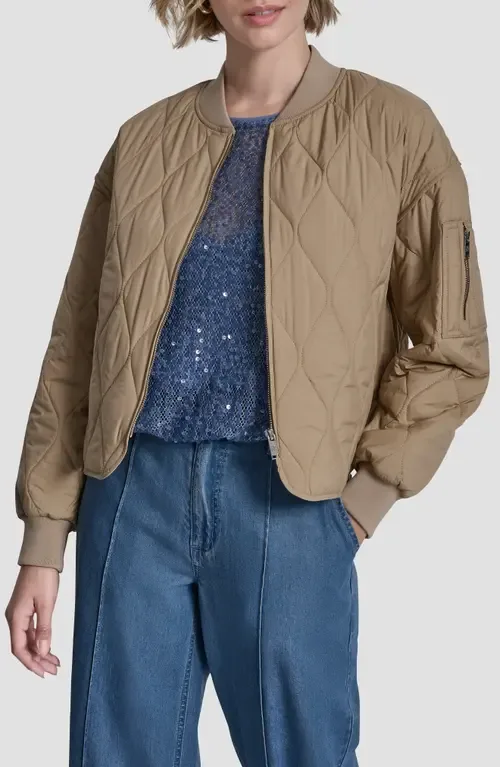 Quilted Bomber Jacket