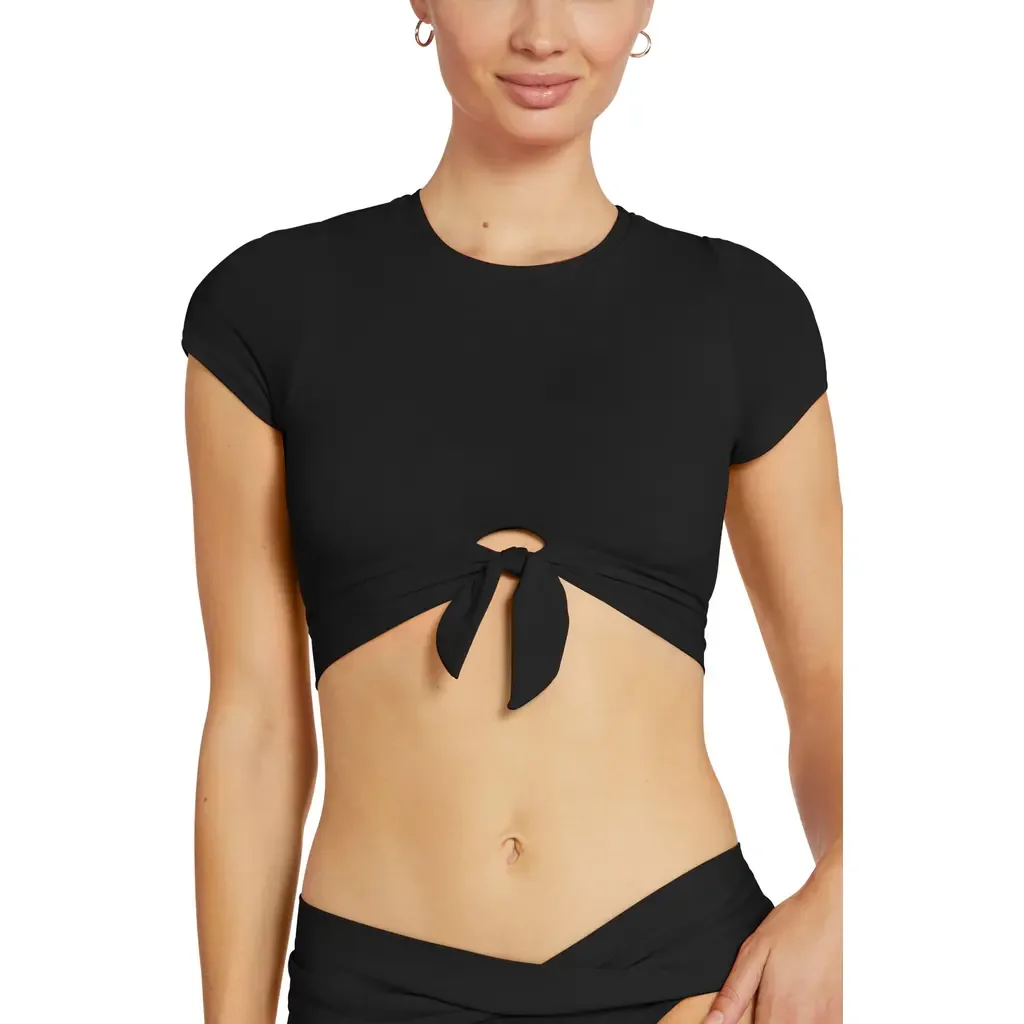 Ava Knot Front Tee Bikini Top by Robin Piccone