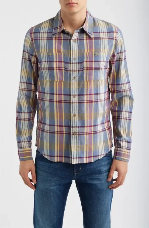 Wayne Plaid Button-Up Work Shirt by AG