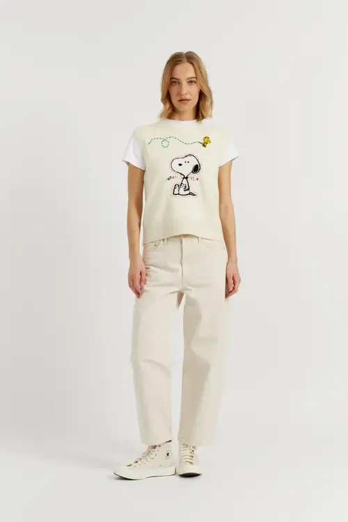 Wool-Cashmere Snoopy Tank by Chinti & Parker