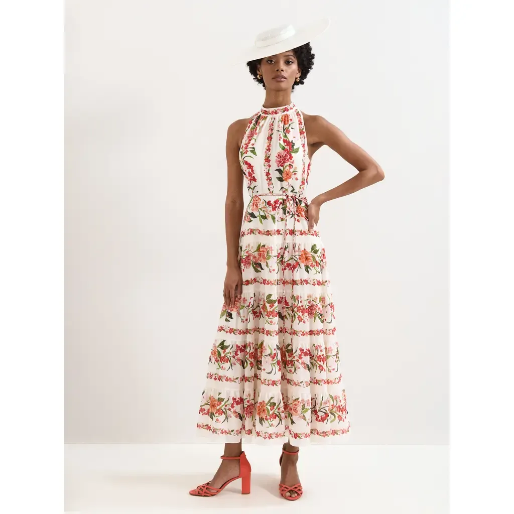 Nita Halter Neck Floral Dress by Phase Eight