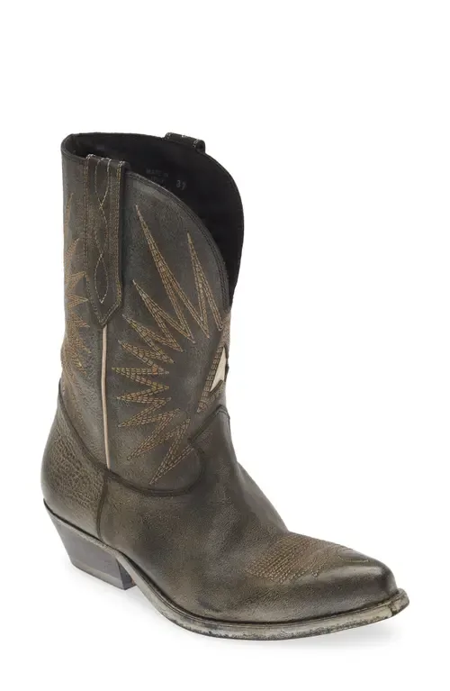 Wish Star Short Western Boot by Golden Goose