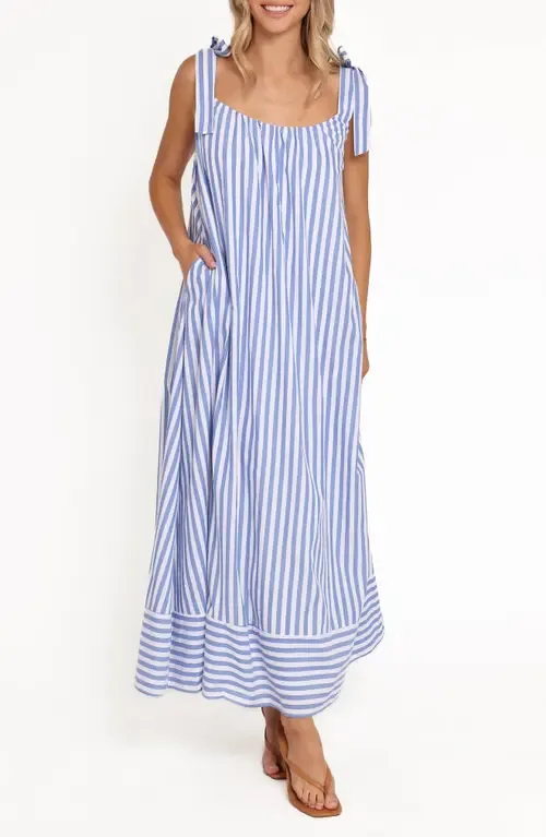 Amber Striped Cotton Maxi Dress