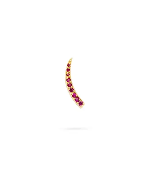 Mini Crescent Moon Single Earring. Handmade in Italy by Eloise Jewelry