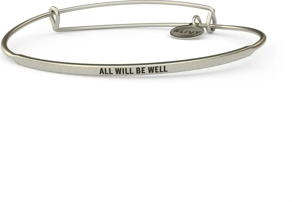 Posy Bangle Bracelet All Will Be Well by &Livy