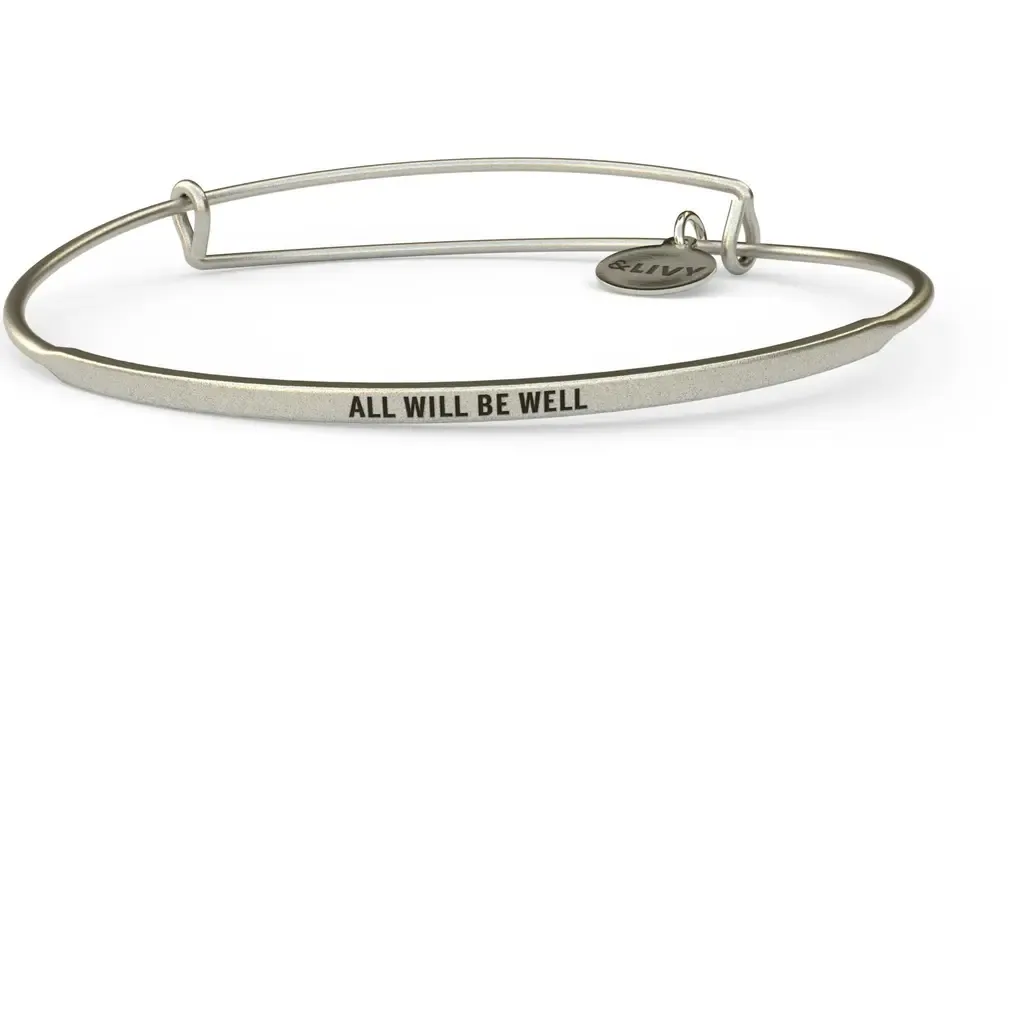 Posy Bangle Bracelet All Will Be Well by &Livy