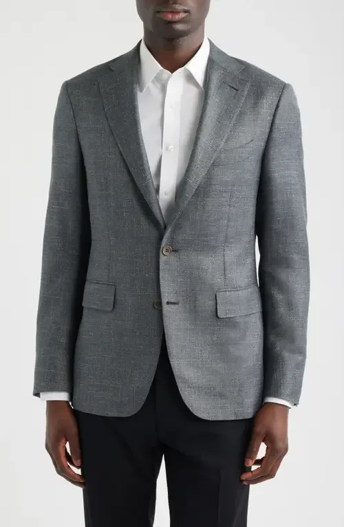 Slub Wool & Silk Blend Sport Coat by Canali