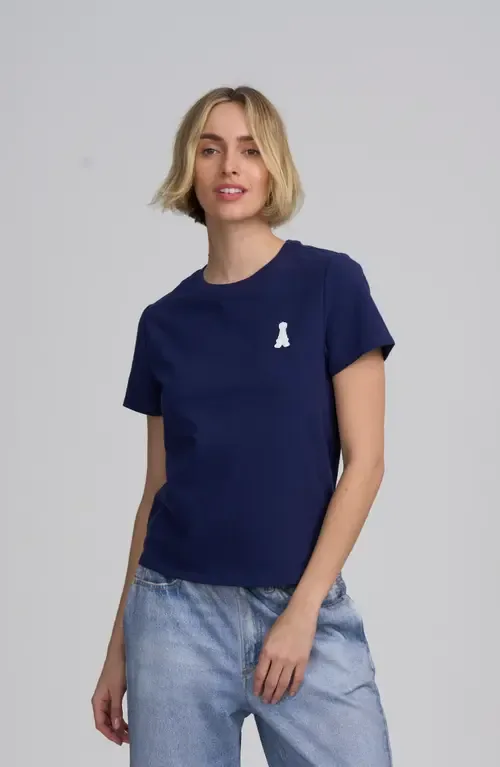 Tee with Logo Applique by ELLE Collection