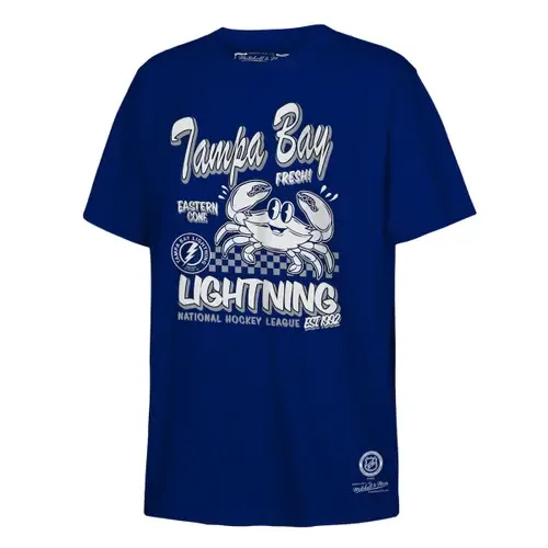 Mitchell & Ness Blue Tampa Bay Lightning Concession Stand T-Shirt by Mitchell & Ness