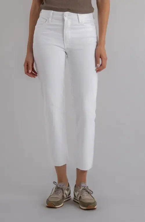 Rachael Fab Ab Raw Hem High Waist Crop Mom Jeans