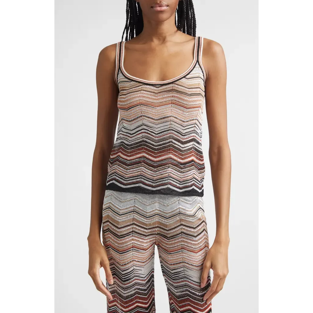 Zigzag Lamé Tank