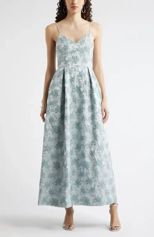Seamed Bodice Jacquard Gown by Chelsea28