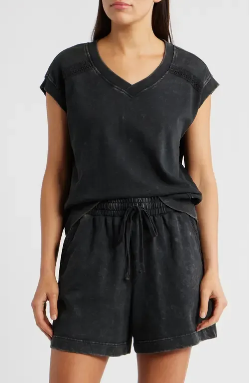 Crochet Detail Muscle Tee by CITY BLUES