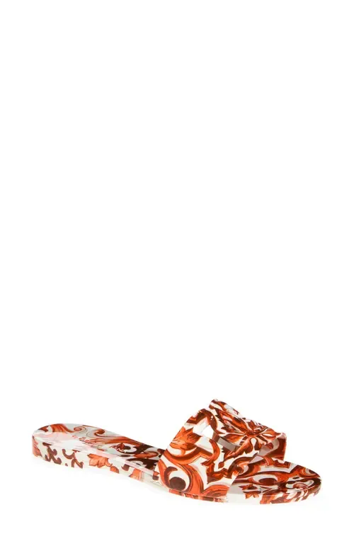 Bianca Majolica Slide Sandal by Dolce&Gabbana