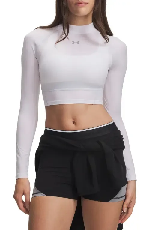 HeatGear® Elite Mock Neck Crop Top by Under Armour