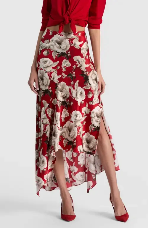 Rosa Asymmetrical Midi Skirt by ALICE + OLIVIA