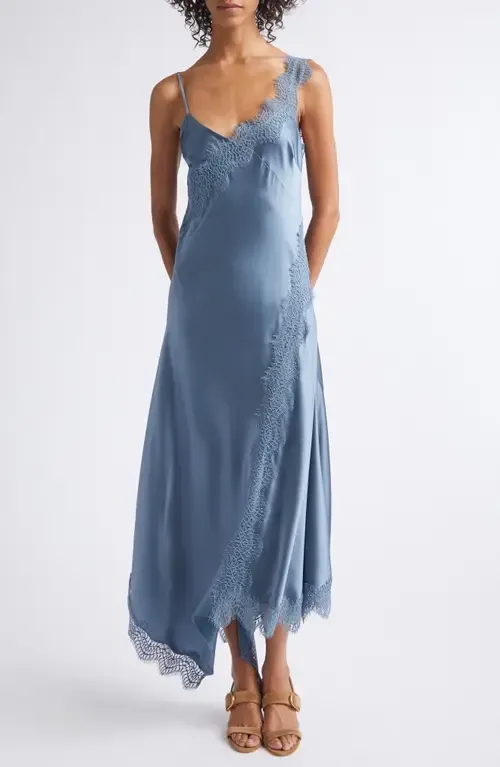 Vernon Satin & Lace Slipdress by Veronica Beard