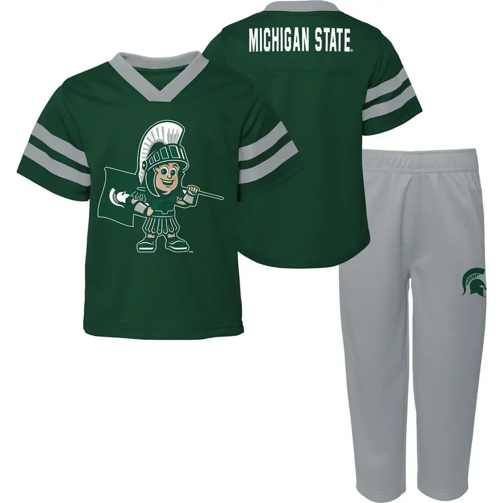 Michigan State Spartans Two-Piece Red Zone Jersey & Pants Set by Outerstuff