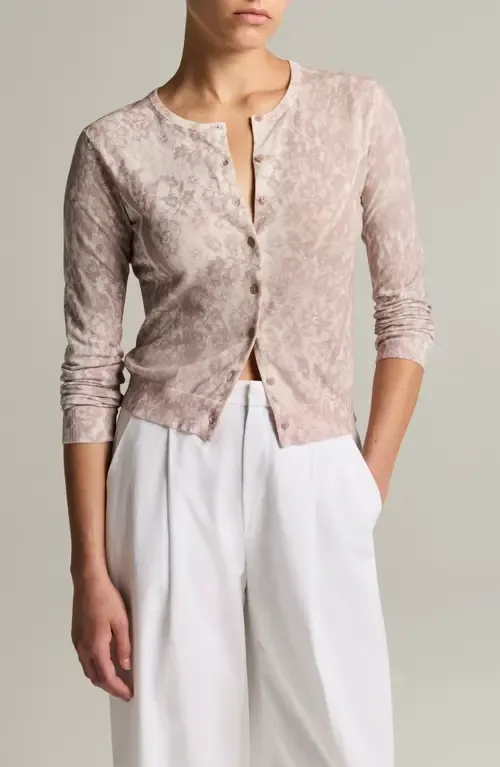 Print Lace Cardigan by Vince