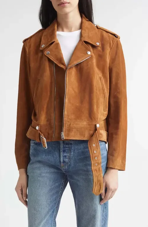 Evel Suede Biker Jacket by Nili Lotan