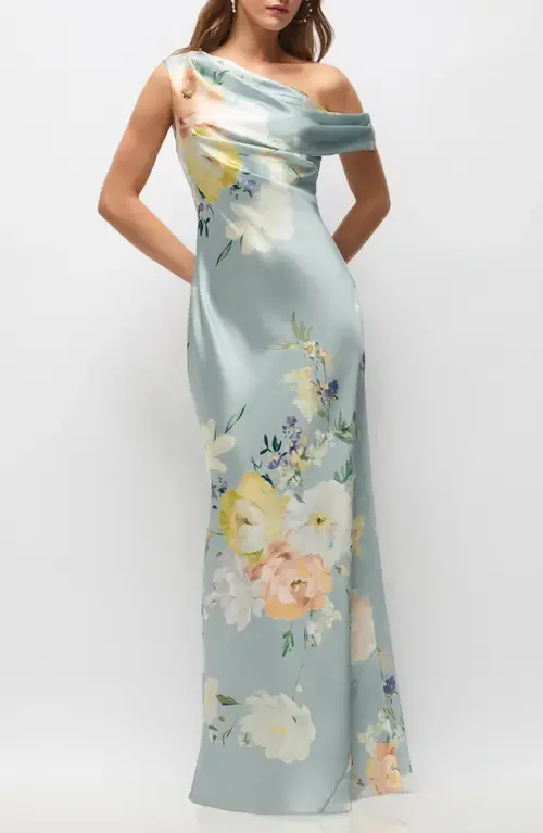 Liv Print One-Shoulder Gown by After Six