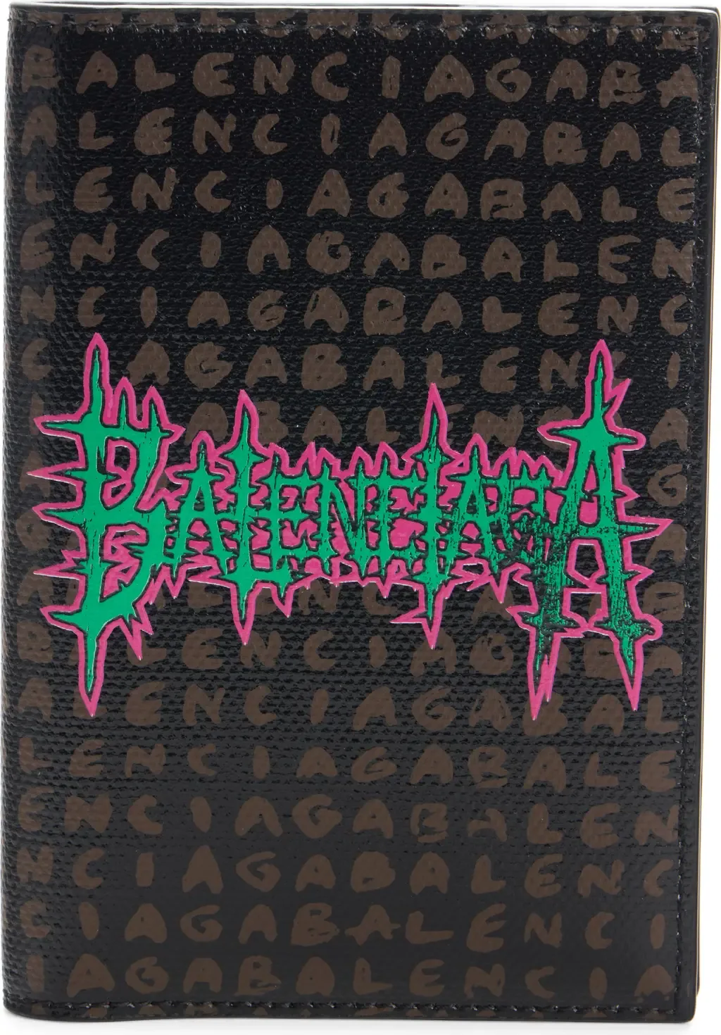 Snob Allover Logo Coated Canvas Passport Holder by Balenciaga