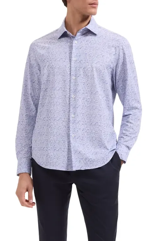 James OoohCotton® Abstract Print Twill Button-Up Shirt by Bugatchi