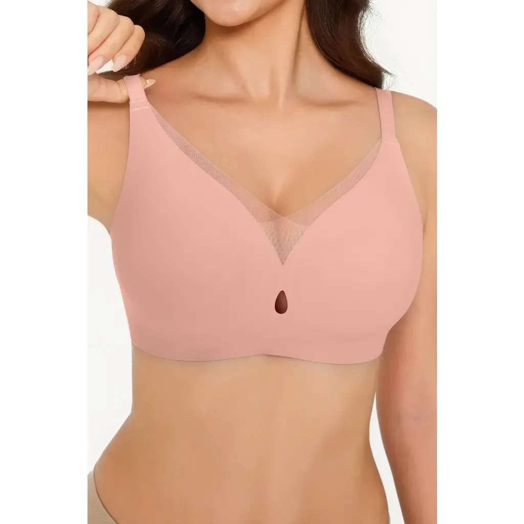 Seamless Wireless Jelly Leopard Contour Minimizer Support Bra by Popilush