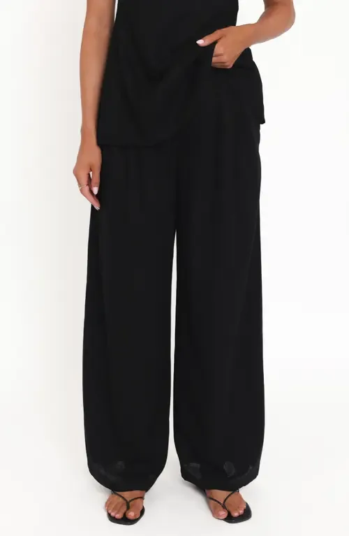 Arles Pleated Cotton Wide Leg Pants by Petal & Pup