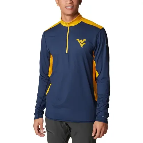 Columbia Navy West Virginia Mountaineers Tech Trail™ Omni-Shade Quarter-Zip Top by Columbia