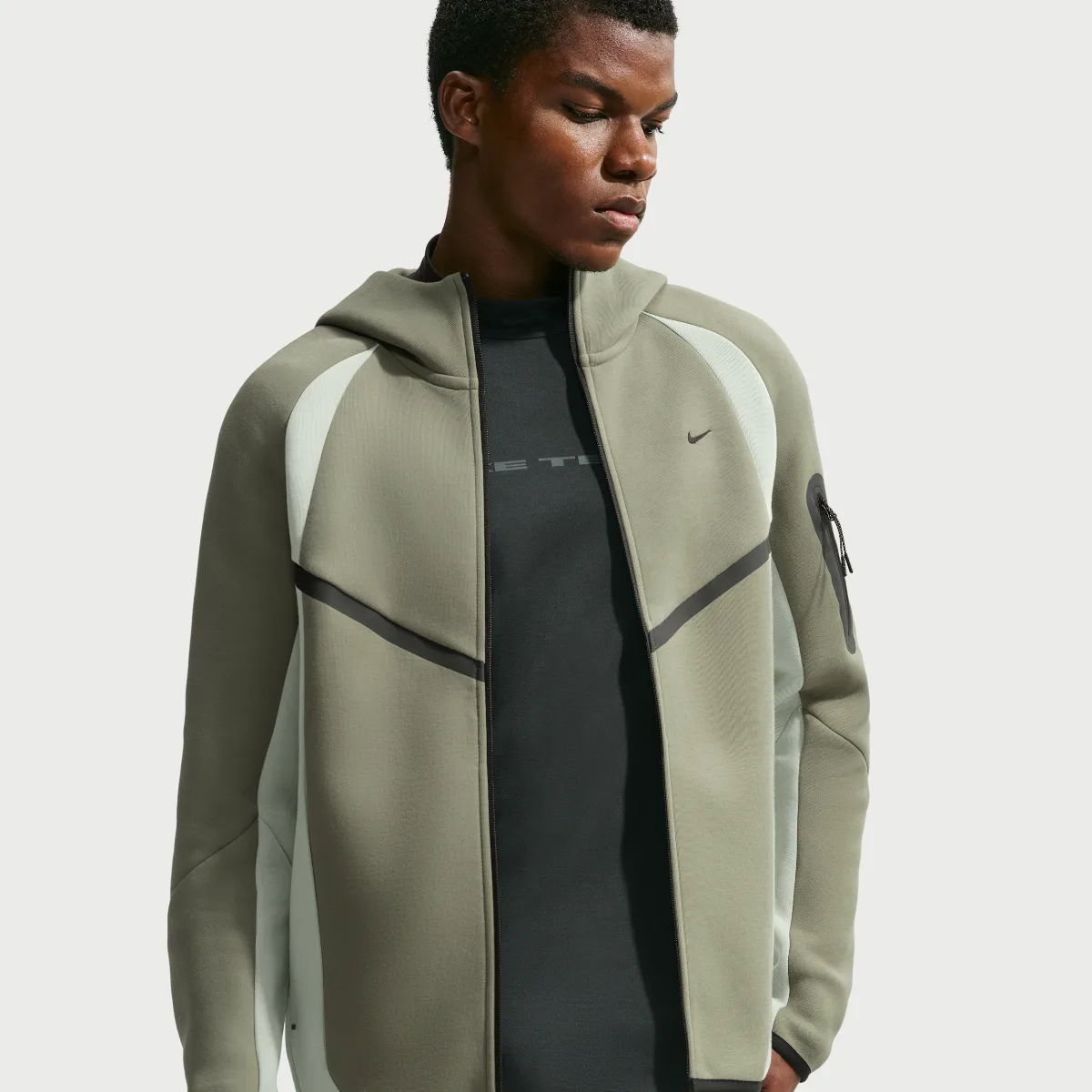Tech Color-Block Full-Zip Fleece Windrunner Jacket by Nike