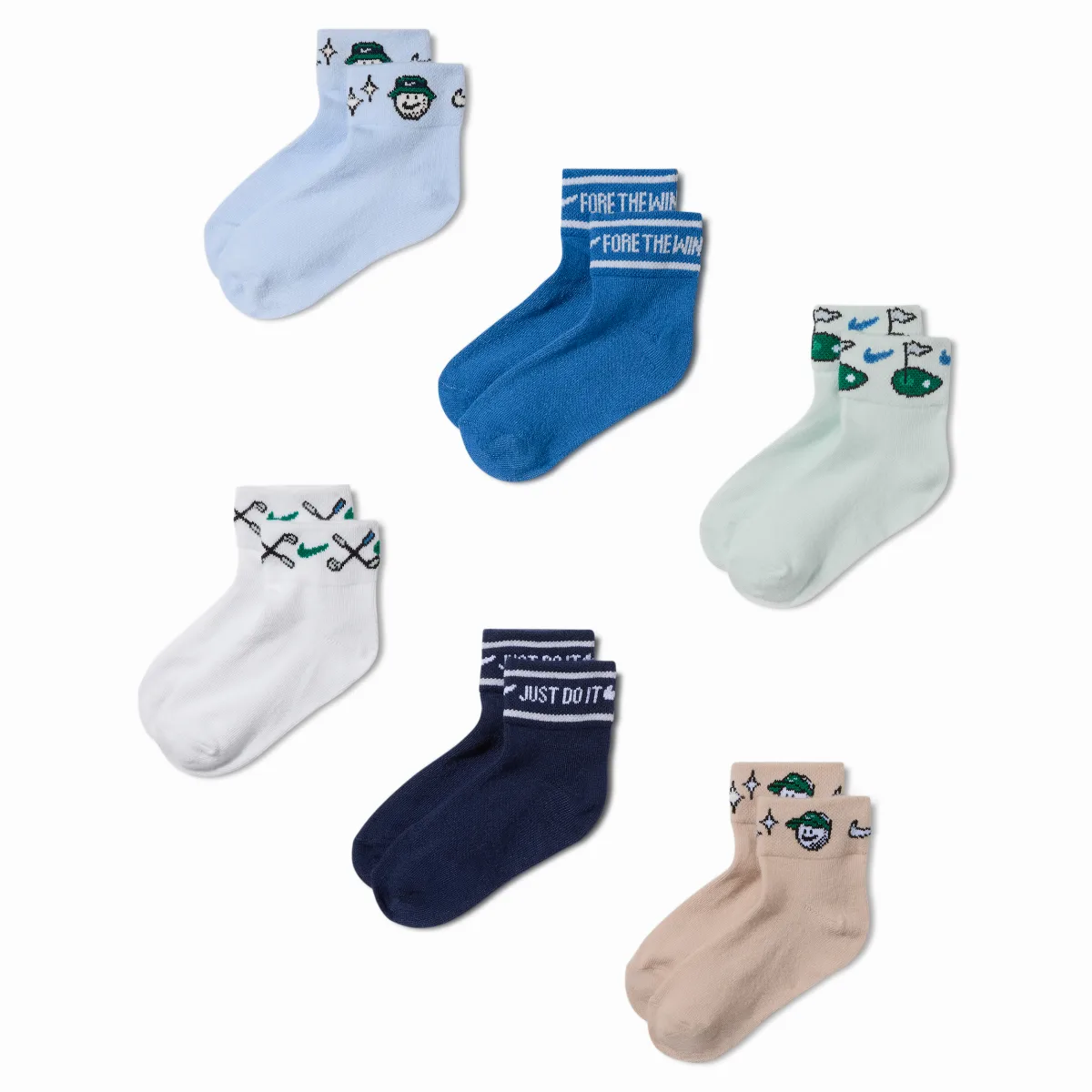 Fore the Win Welt Art Socks (6 Pairs) by Nike
