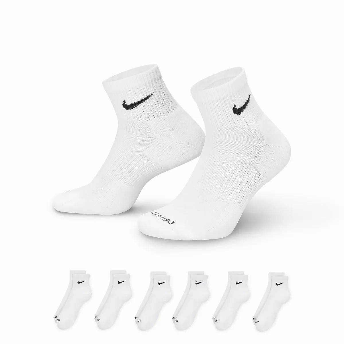 Everyday Plus Cushioned Training Ankle Socks (6 Pairs)