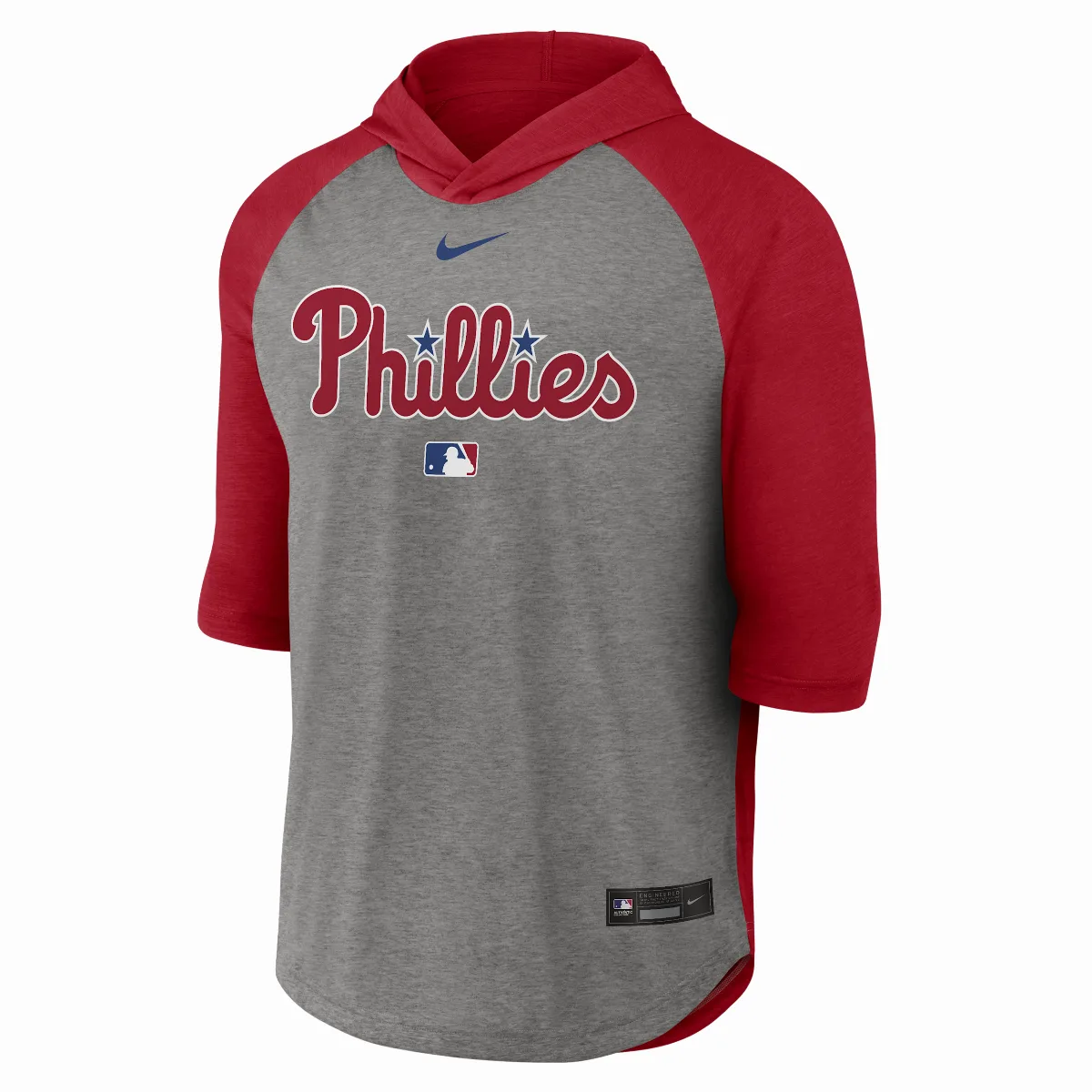 Philadelphia Phillies Authentic Collection Flux Dri-FIT MLB 3/4-Sleeve Hooded T-Shirt by Nike