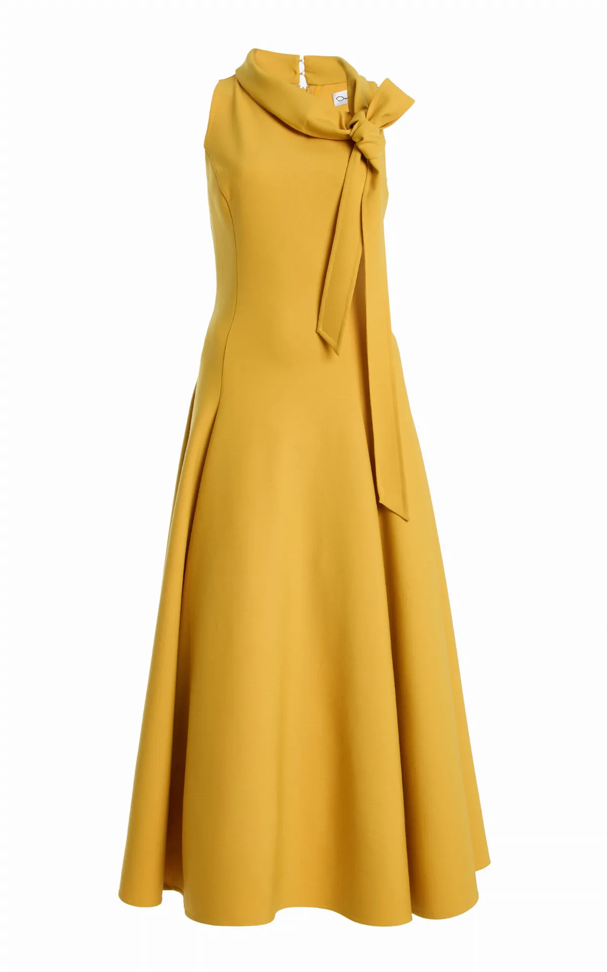 Bow-Detailed Stretch-Wool Midi Dress by Oscar de la Renta