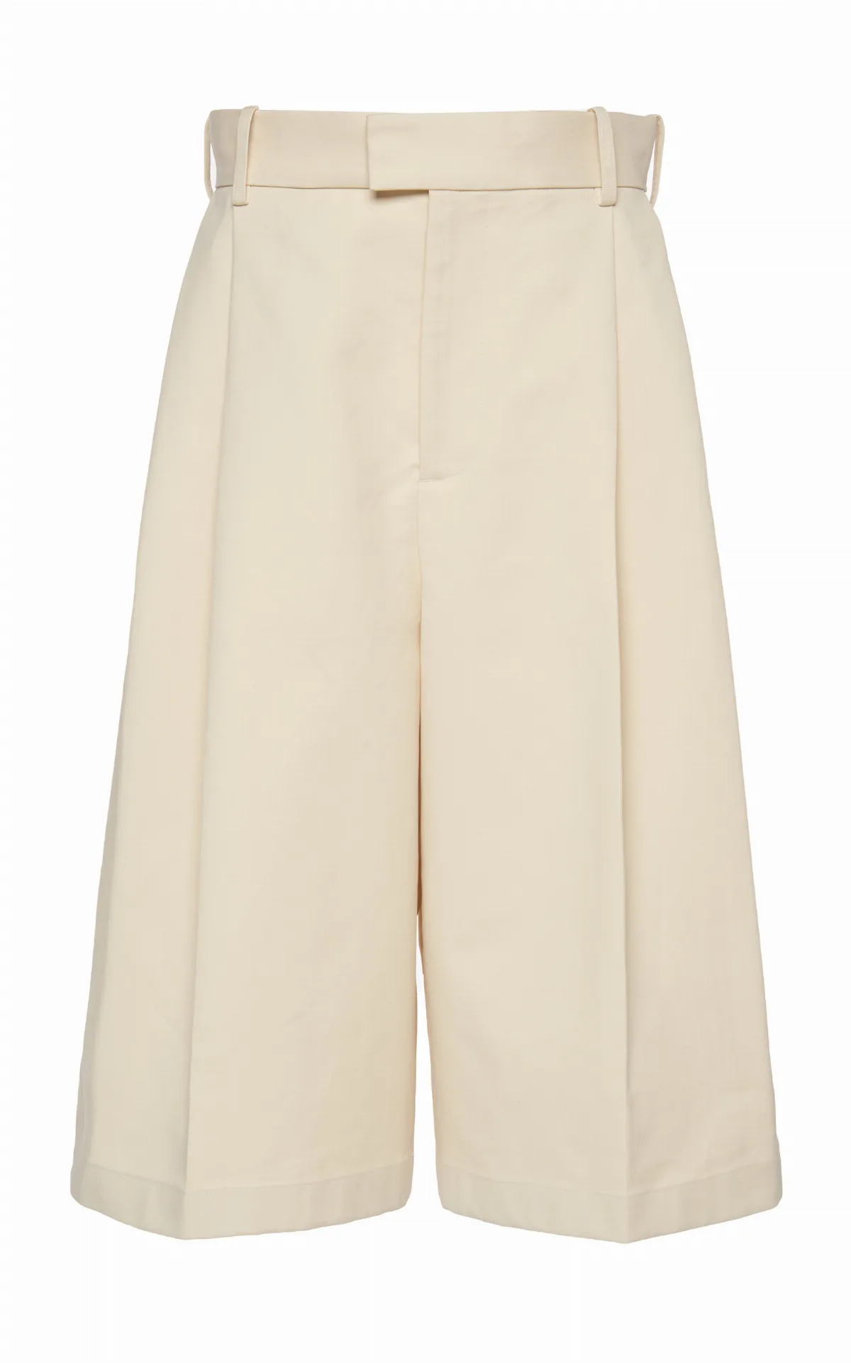 Pleated Cotton Shorts by Bottega Veneta