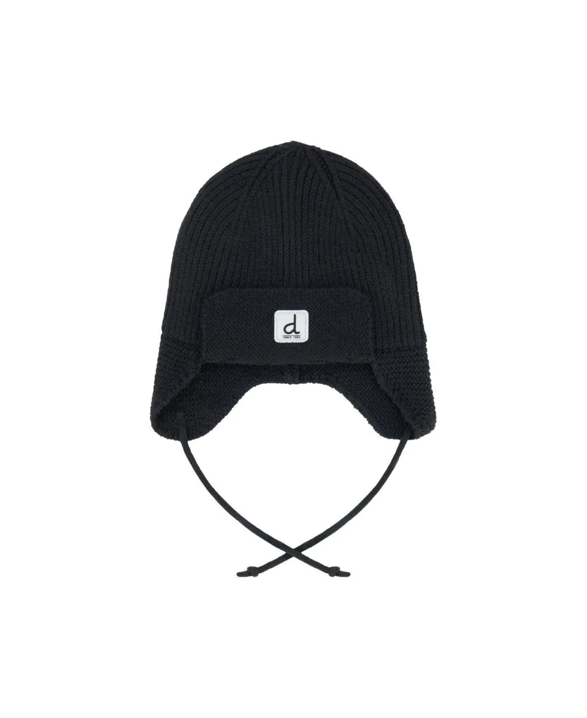 Winter Knit Hat with Ear Flaps and Strings by Deux Par Deux