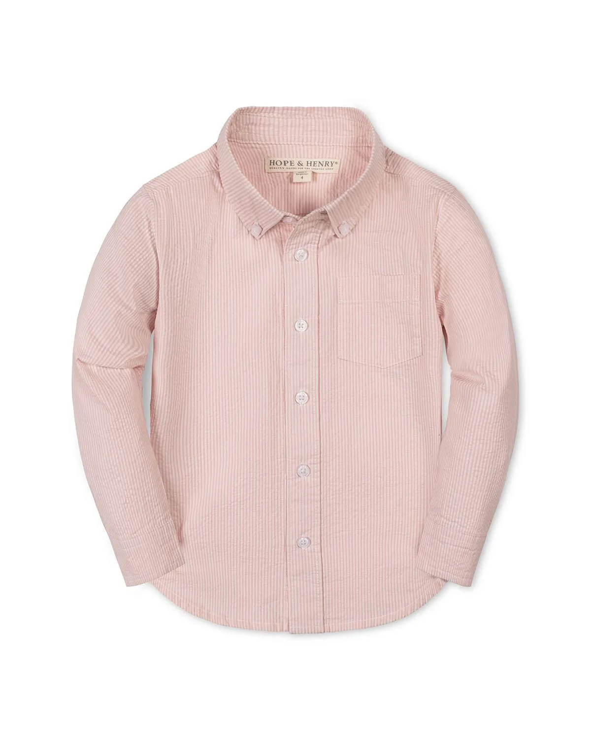Organic Long Sleeve Seersucker Shirt by Hope & Henry