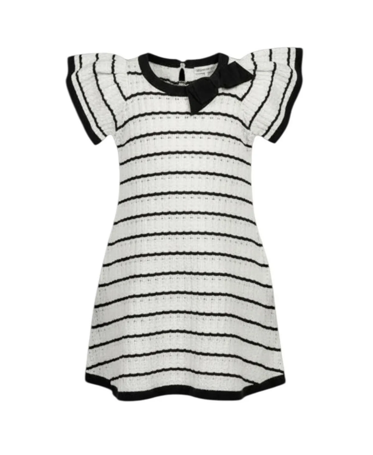 Organic Bow Detail Pointelle Sweater Dress by Hope & Henry
