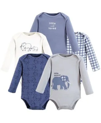 5pk Long Sleeve Natural Bodysuits by Touched By Nature