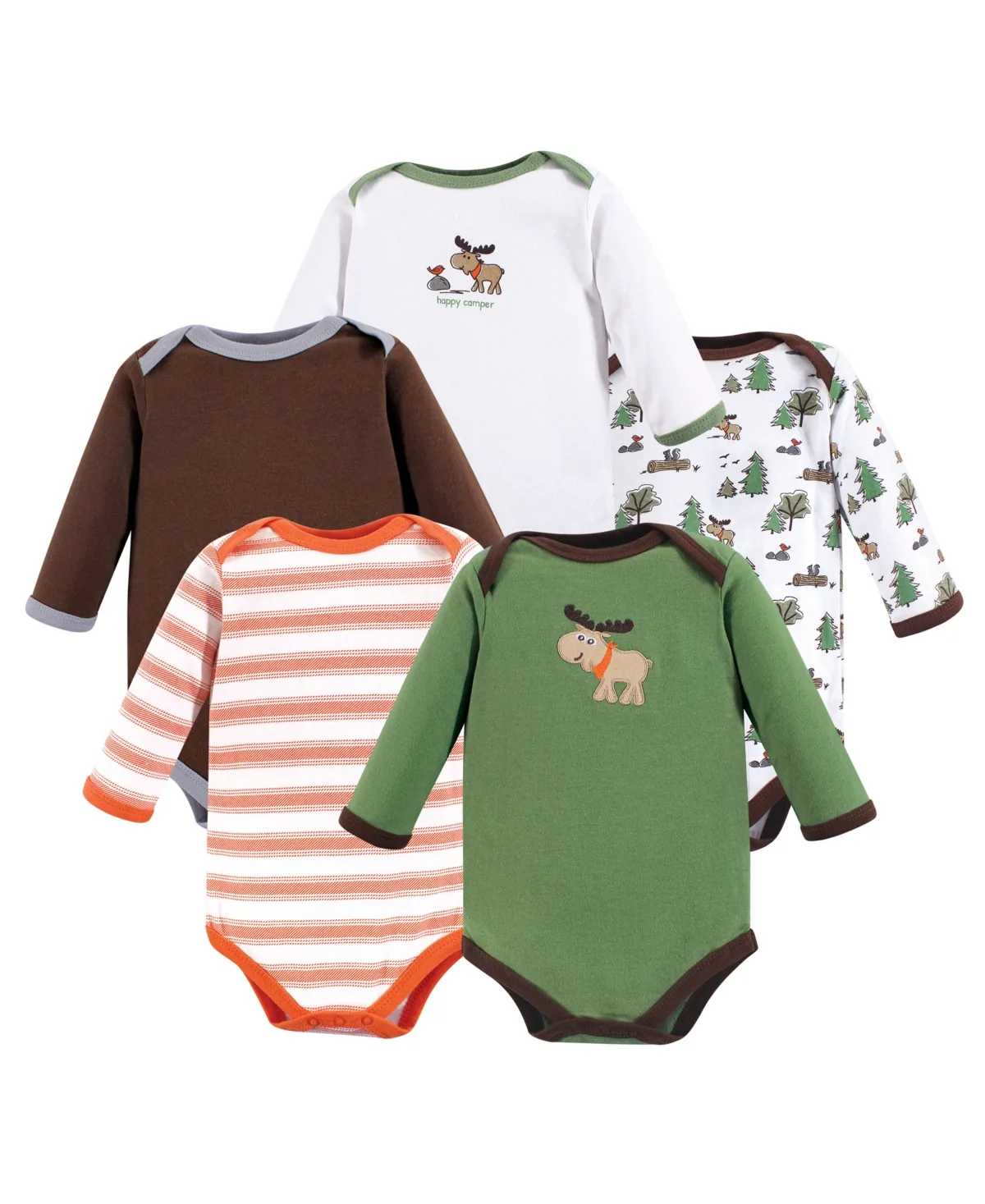 Comfy Cotton Long-Sleeve One-Piece Suits by Luvable Friends