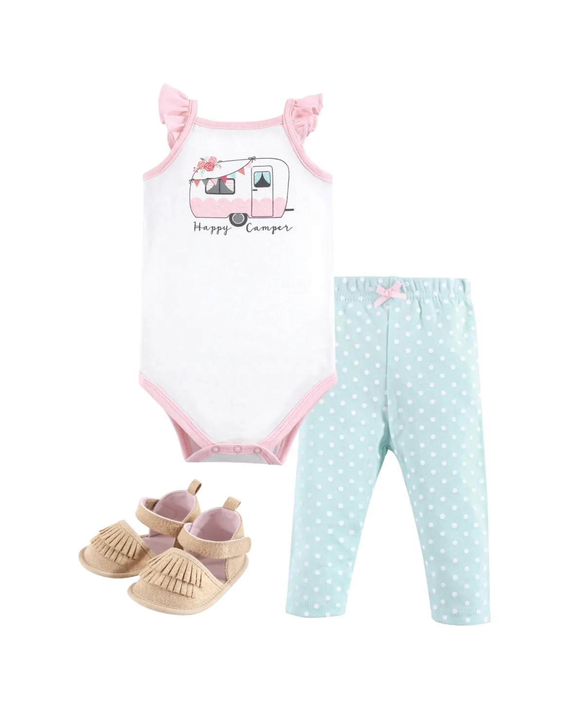 Hudson Cotton Bodysuit, Pant and Shoe Set by Hudson Baby