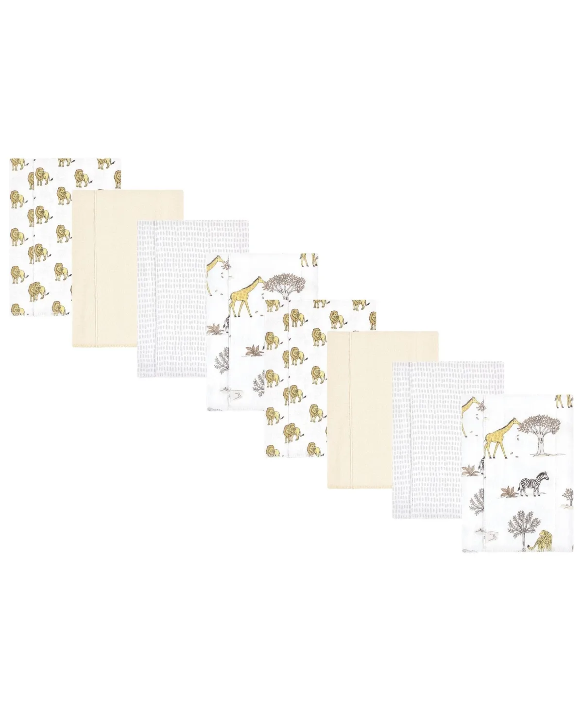 Soft Flannel Cotton Blend Burp Cloths Bundle by Hudson Baby