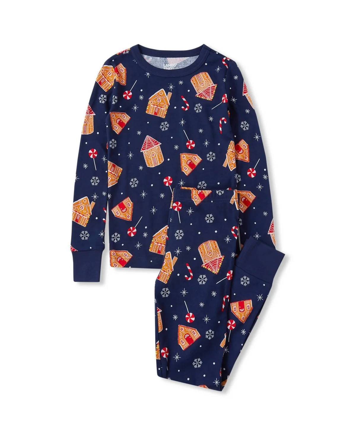 Long-Sleeve Snug-Fit Top and Pants, 2-Piece Set by Lands' End
